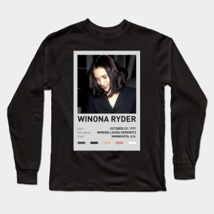 Winona Ryder Long Sleeve T-Shirt